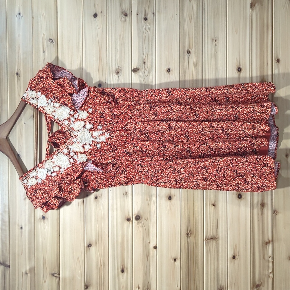 Savanna Jane Red Floral Mini Dress